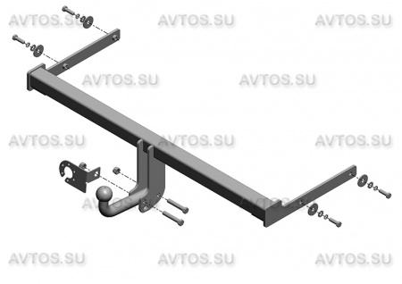 Фаркоп VW 28 для Volkswagen Polo седан 2010-2020, Polo лифтбек 2020-, Автос, нагрузка 750/50 кг. С подрезкой бампера от магазина ФаркопРос